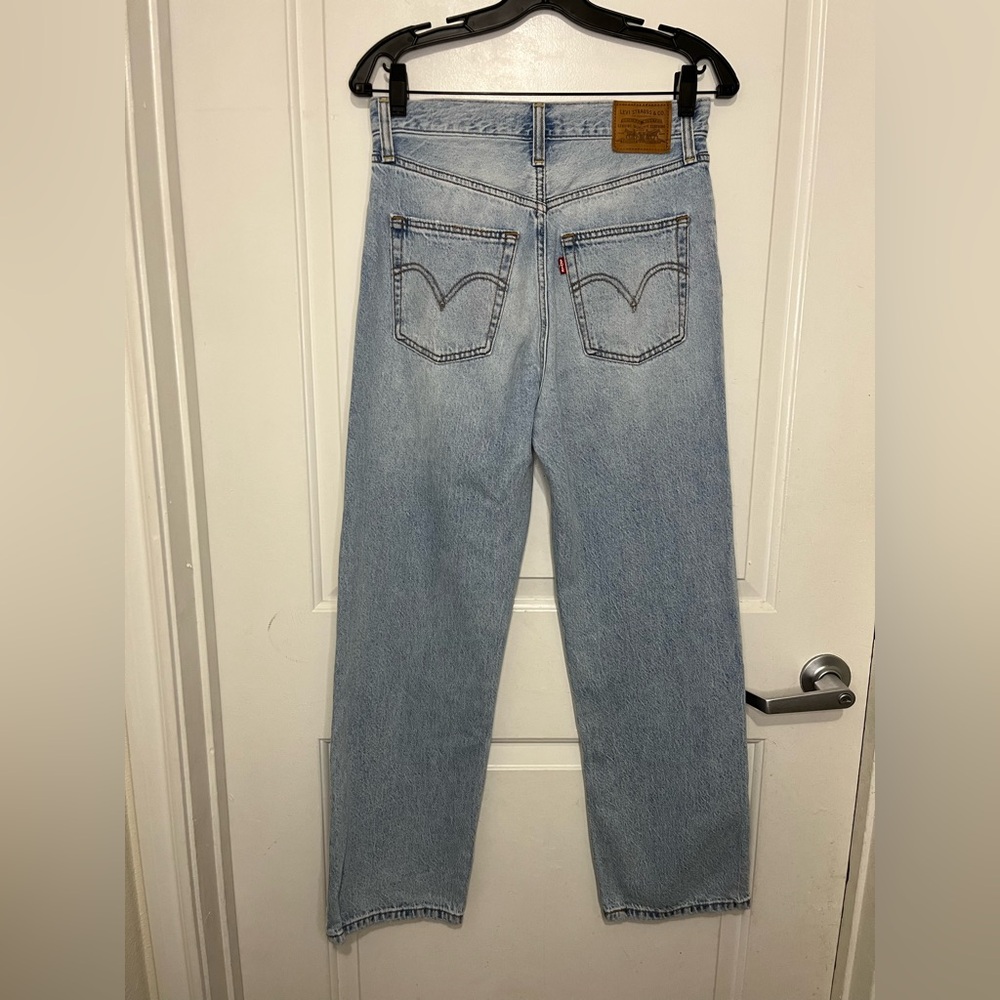 Levis Ribcage Straight Ankle Light Wash Button Fly Jeans Size 28 - Picture 5 of 15